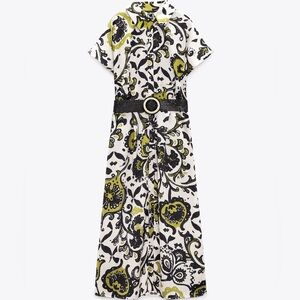 Zara - Belted Printed Dress